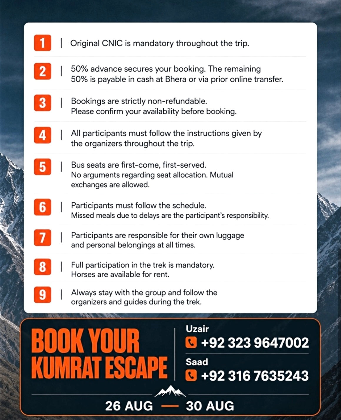 Kumrat Trip 26-30 August // NO STAGS