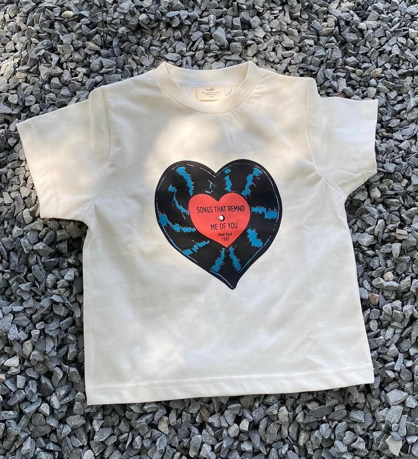 “Songs that remind” baby tee