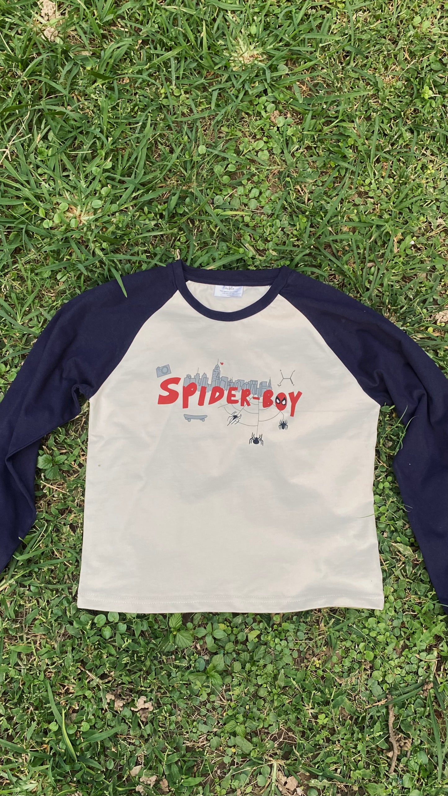 “spiderboy” baby tee