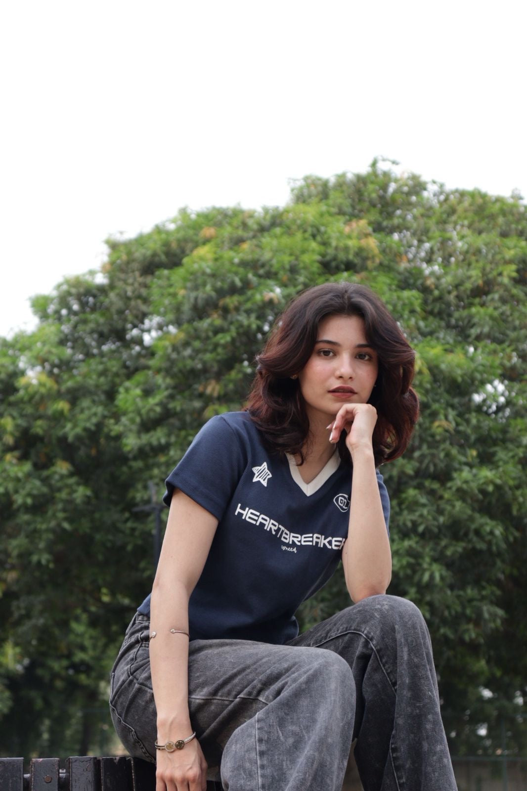 Ribbed “Heartbreaker” baby tee