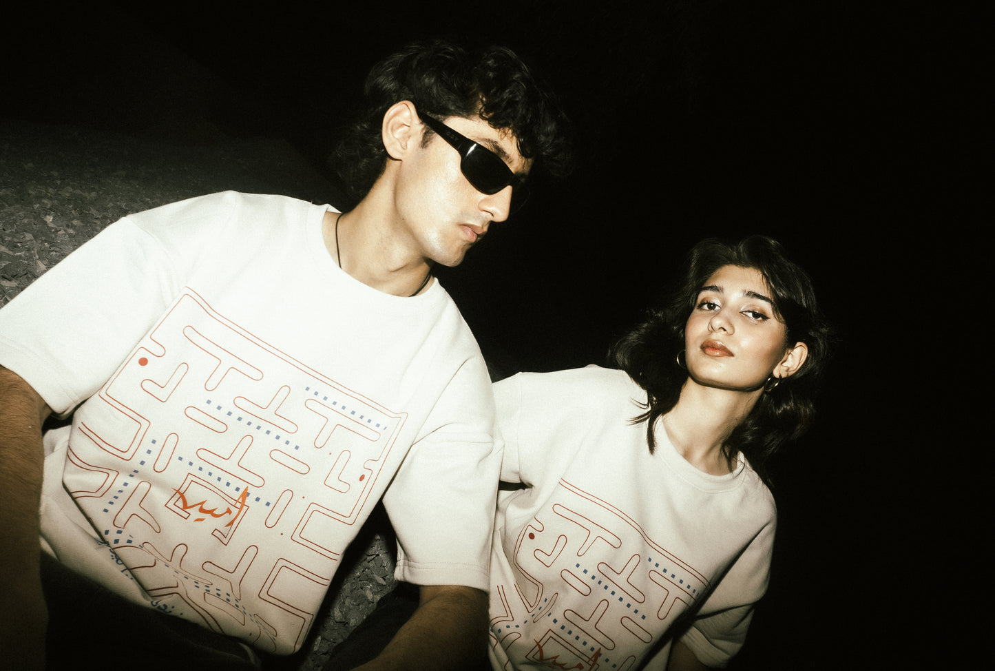 “BAS AIK AUR GAME” beige tee