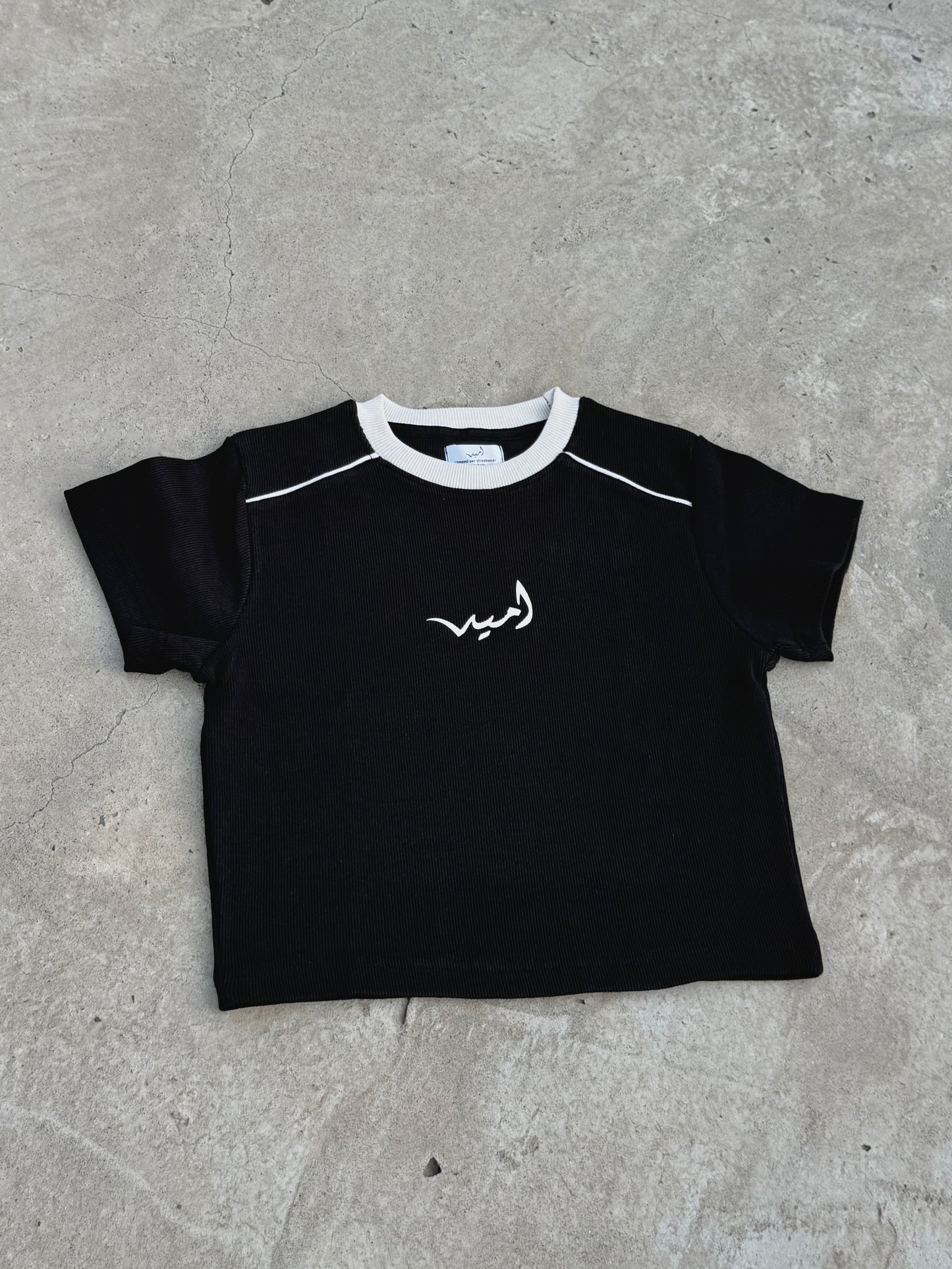 Ribbed “Stealth” baby tee