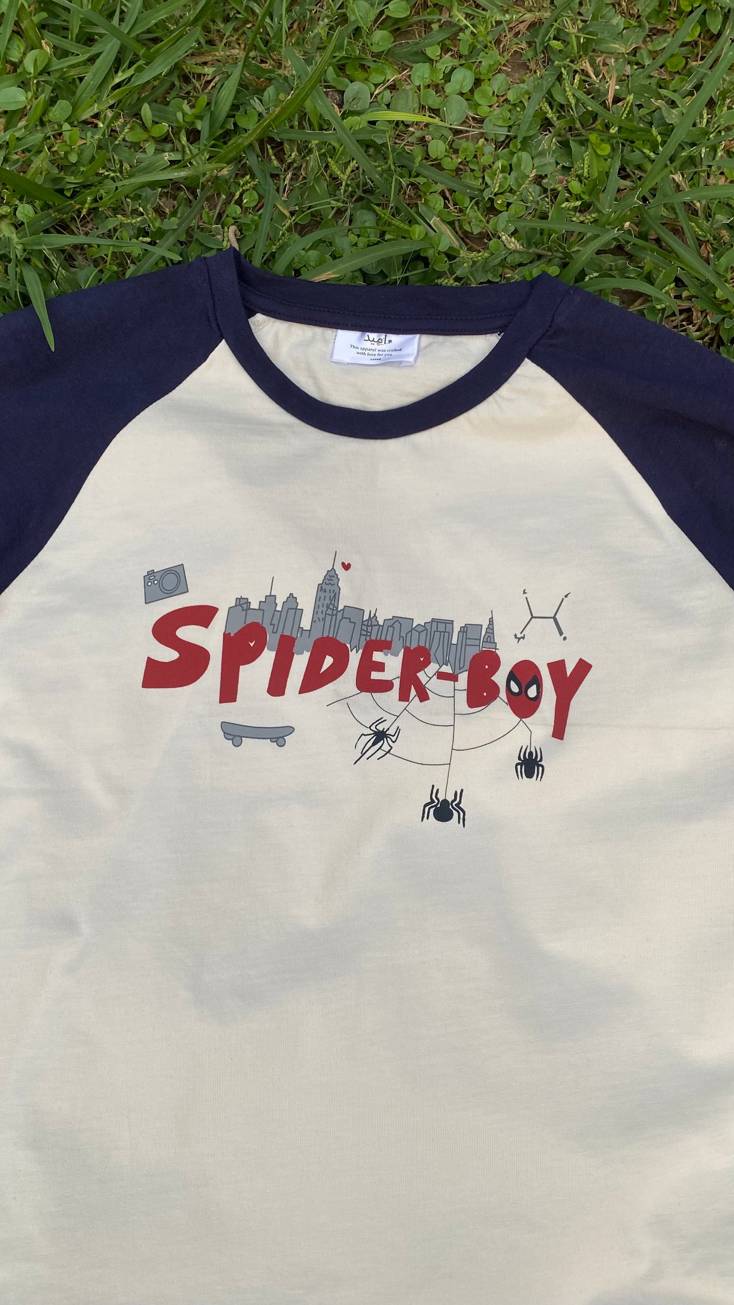 “spiderboy” baby tee