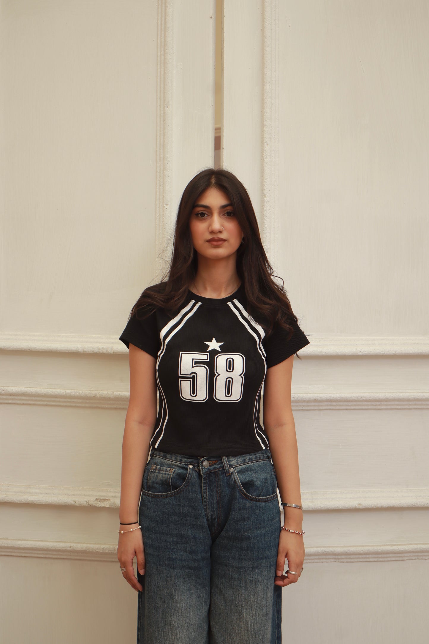 Ribbed “58” baby tee