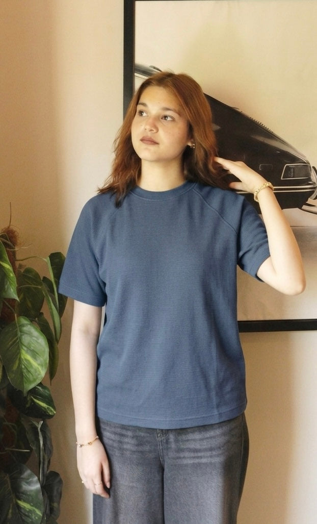 blue basic oversized tee