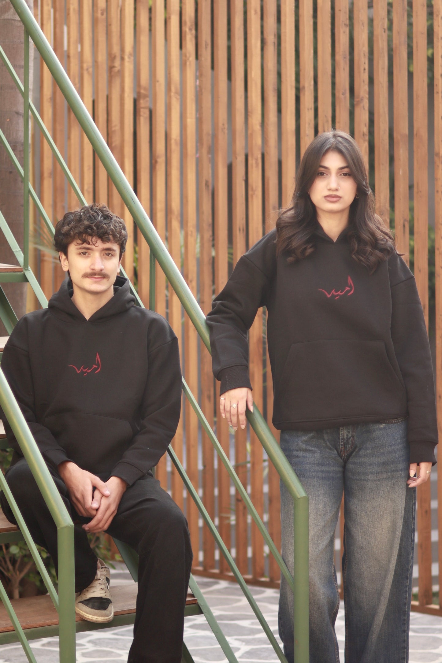 “Obsidian” minimal black hoodie