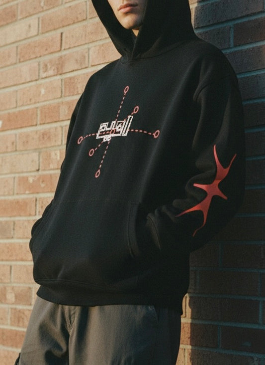 “Umeed Per Dunya” black hoodie