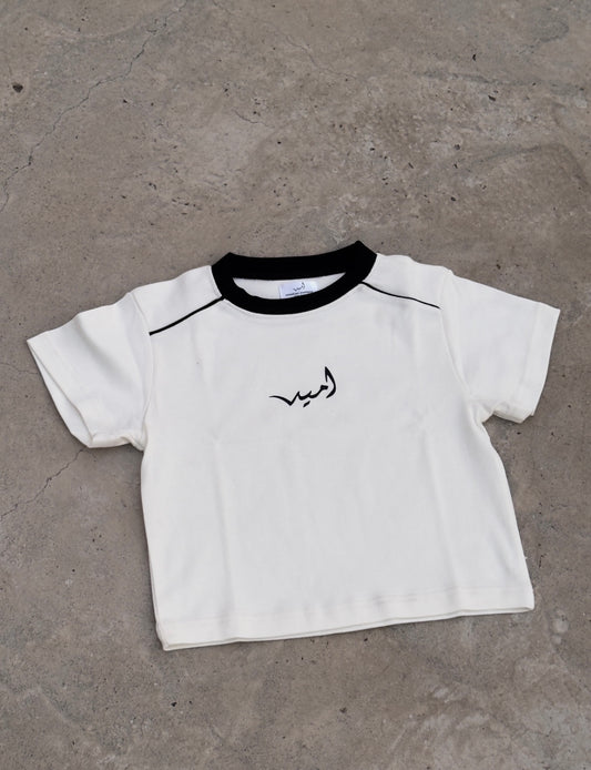 Ribbed “cloud” baby tee