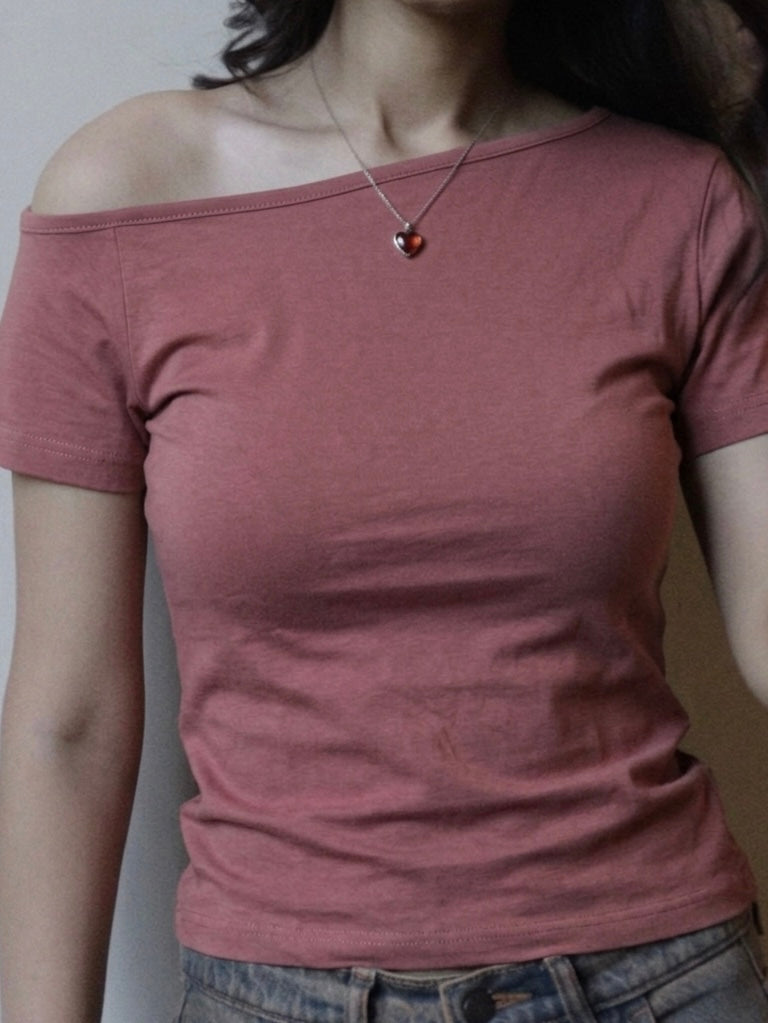 pink off shoulder