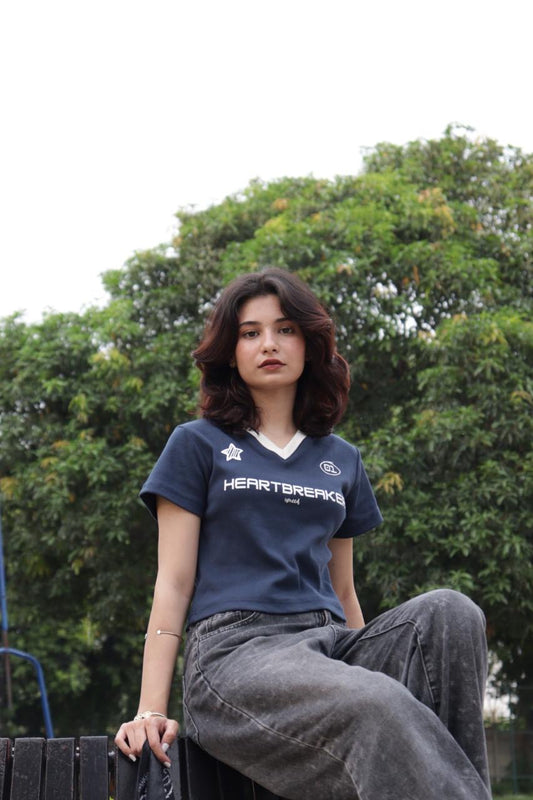 Ribbed “Heartbreaker” baby tee