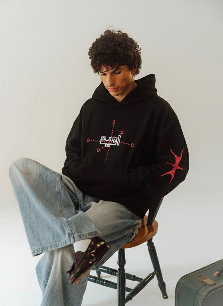 “Umeed Per Dunya” black hoodie