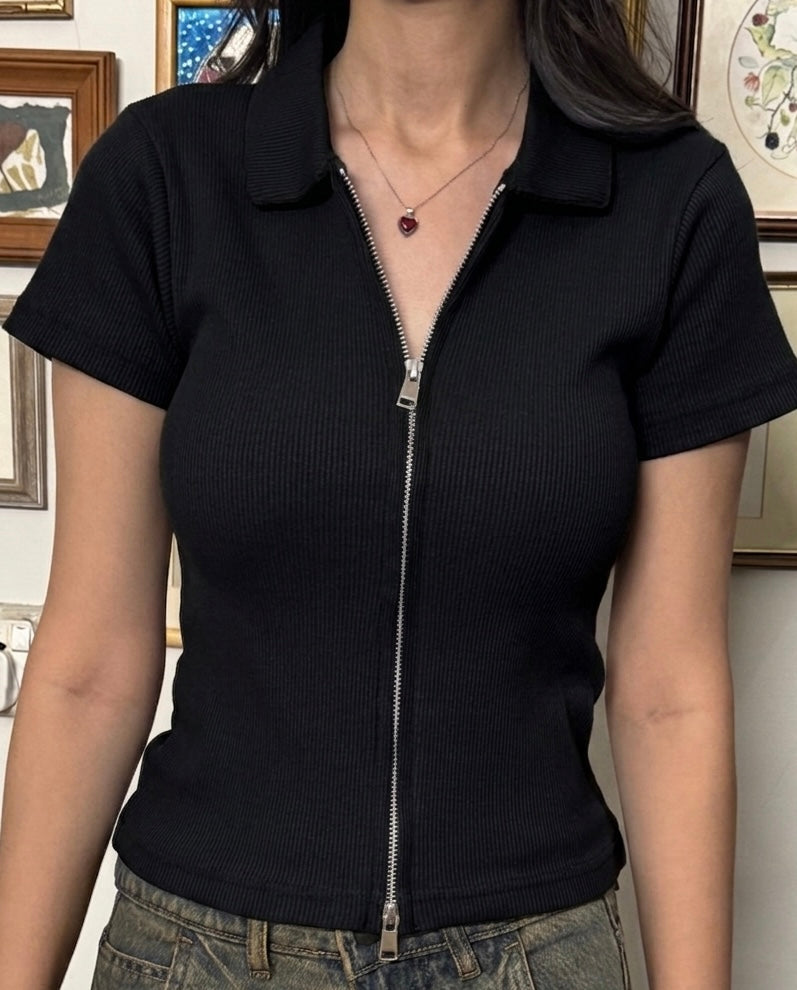 black dual zip