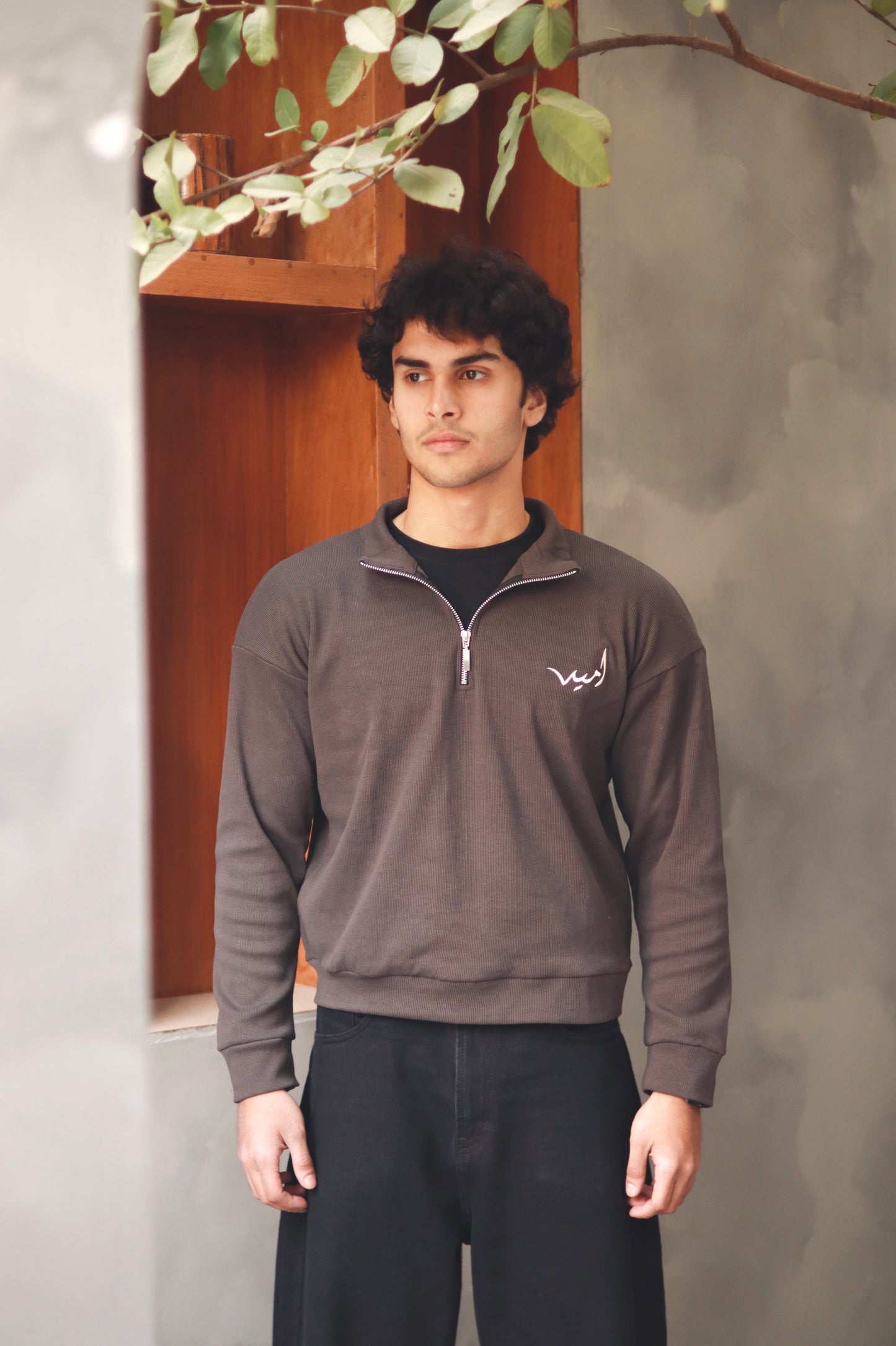 “Walnut” quarter zip