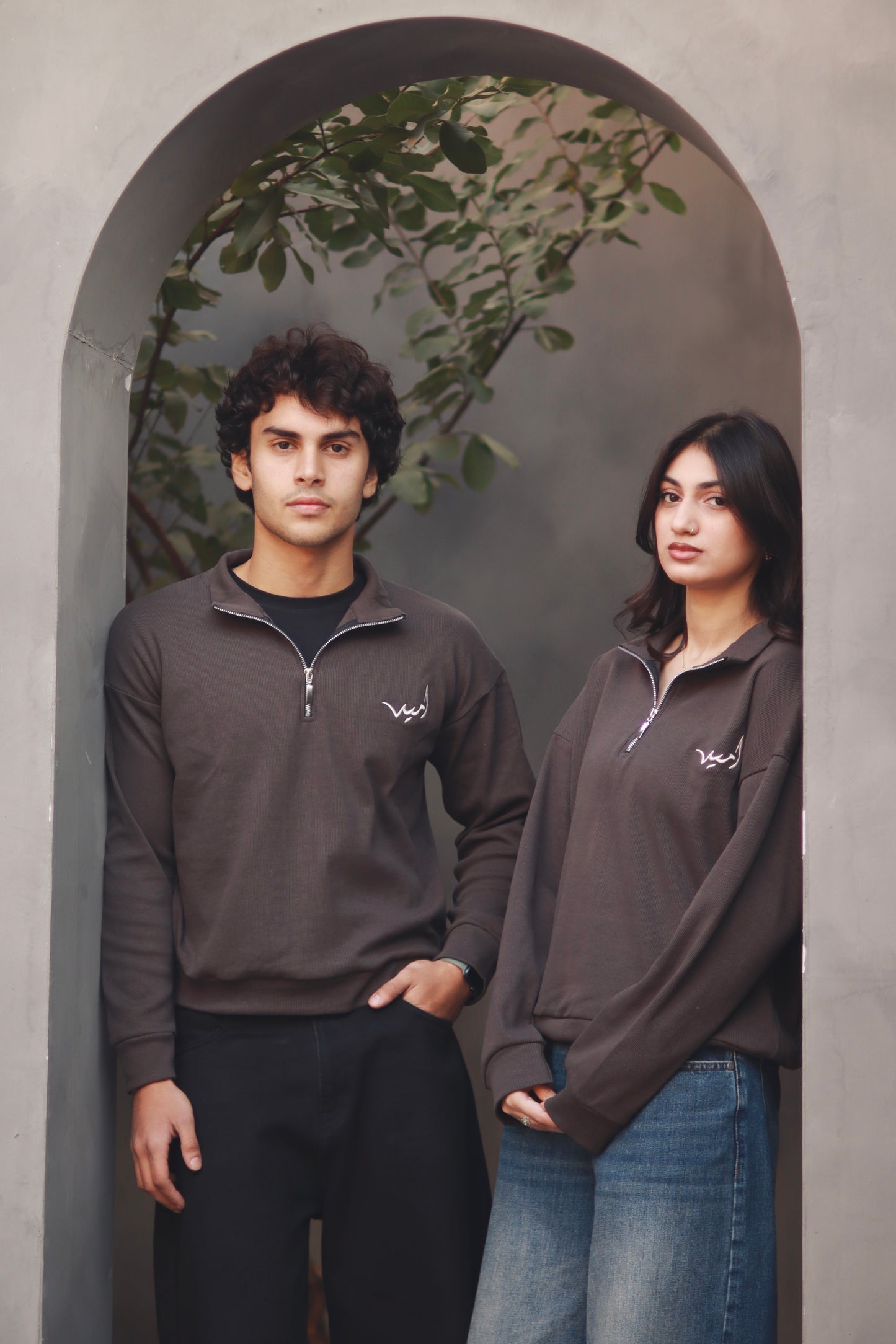 “Walnut” quarter zip